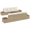 vidaXL Ensemble de canap&eacute; de jardin 8 pcs Beige et cr&egrave;me polyrotin