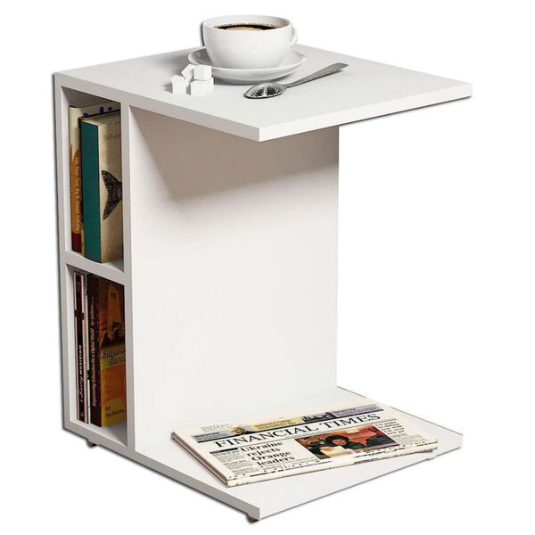 Homemania Table basse Ceylin 45x35x57,5 cm blanc