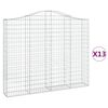 vidaXL Paniers &agrave; gabions arqu&eacute;s 13 pcs 200x30x160/180 cm Fer galvanis&eacute;