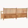 vidaXL banc avec stockage Marron 228 x 60 x 90 cm Bois de teck massif