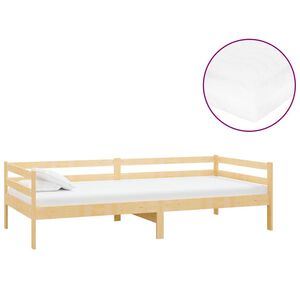 vidaXL Lit de repos avec matelas 90x200 cm Bois de pin massif