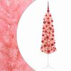 vidaXL Sapin de No&euml;l artificiel &eacute;troit avec boule 120 cm 150 LED
