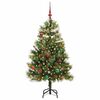 vidaXL Sapin de Noël artificiel avec branches pliables et cônes 150 cm