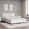 vidaXL Cadre de lit Viana sans matelas blanc 160x200 cm similicuir