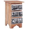 vidaXL Table de chevet 30x30x51 cm bois d'acajou massif