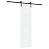vidaXL Porte coulissante 61 x 198,5 cm Bois d'ing&eacute;nierie Blanc et noir