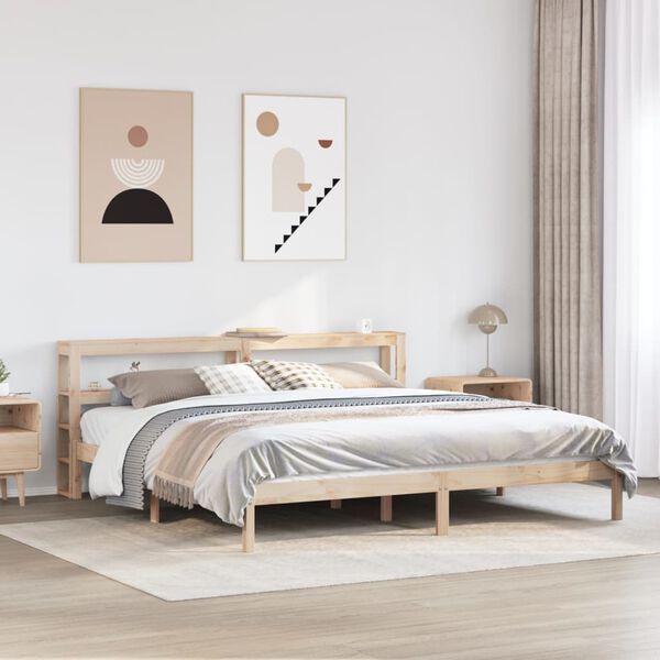 vidaXL Cadre de lit sans matelas 200x200 cm bois massif de pin