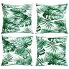 vidaXL Coussins de canap&eacute; 4 pcs motif de feuilles 60x60 cm tissu