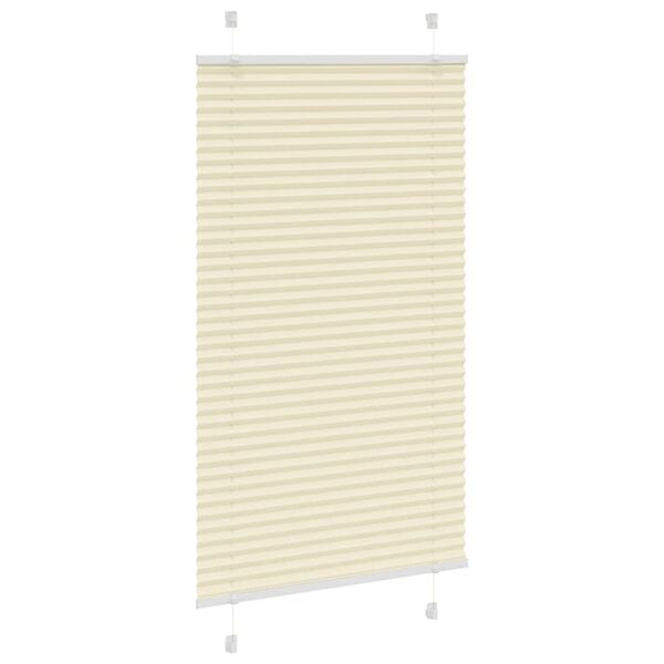 vidaXL Store pliss&eacute; cr&egrave;me 70x100 cm largeur du tissu 69,4 cm polyester