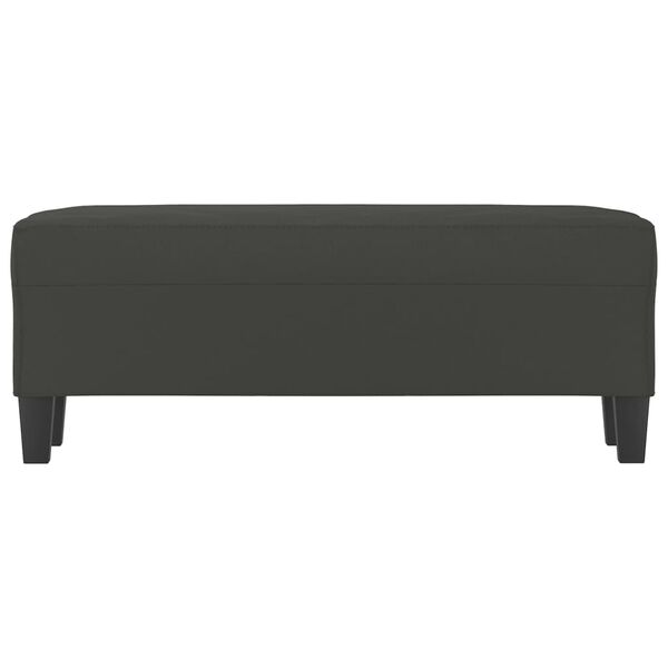vidaXL Banc Gris fonc&eacute; 100x35x41 cm Tissu microfibre