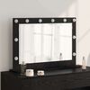 vidaXL Miroir de vanit&eacute; avec miroir Ch&ecirc;ne noir 80 x 15 x 18 cm