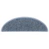 vidaXL Tapis d'escalier autocollants 15 pcs 56x17x3 cm Bleu