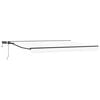 vidaXL Cadre de store manuel avec LEDs Blanc et anthracite 4 &times; 3,5 m