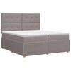 vidaXL Lit boxspring avec matelas Taupe 140 x 200 cm Tissu