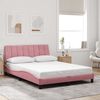 vidaXL Cadre de lit sans matelas Hanko rose 120x200 cm velours