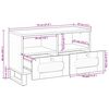 vidaXL Meuble TV Marron 70 x 33 x 46 cm Bois de mangue massif