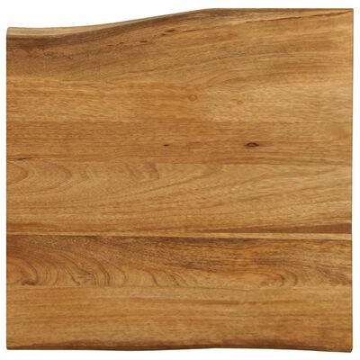 vidaXL Dessus de table 80x80x2,5 cm bord vivant bois massif manguier