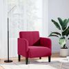 vidaXL Fauteuil avec accoudoirs rouge bordeaux 54 cm velours