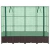 vidaXL Jardini&egrave;re sur&eacute;lev&eacute;e avec housse aspect rotin 160x40x138 cm