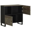 vidaXL Buffet noir 80x33x75 cm bois massif de manguier