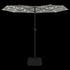 vidaXL Parasol de jardin à double tête avec LED blanc sable 316x145 cm