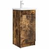 vidaXL Meuble de salle de bain avec &eacute;vier Ch&ecirc;ne fum&eacute; 42 x 40 x 84,5 cm