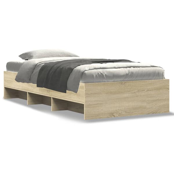 vidaXL Cadre de lit sans matelas ch&ecirc;ne sonoma 100x200 cm