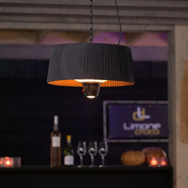 Sunred Chauffage suspendu Artix compact 1500W Halog&egrave;ne Noir ARTIX C-HB