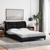 vidaXL Cadre de lit sans matelas Hvar noir 120x200 cm tissu