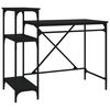 vidaXL Bureau avec &eacute;tag&egrave;res noir 105x50x90 cm bois d'ing&eacute;nierie et fer