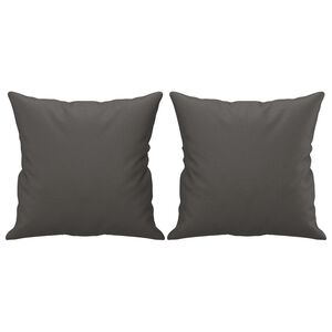 vidaXL Coussins d&eacute;coratifs lot de 2 Gris 40x40 cm Similicuir