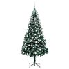 vidaXL Sapin de Noël artificiel Vert 210 cm PVC, Acier et Plastique