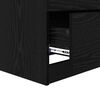 vidaXL Cabinet de chevet avec tiroir 2 pcs Ch&ecirc;ne noir 45 x 39 x 50cm