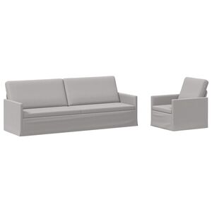 vidaXL Ensemble de Canap&eacute;s 2 pcs Gris nuage Tissu
