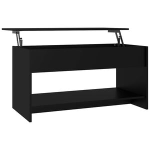 vidaXL Table basse noir 102x50x52,5 cm bois d'ing&eacute;nierie
