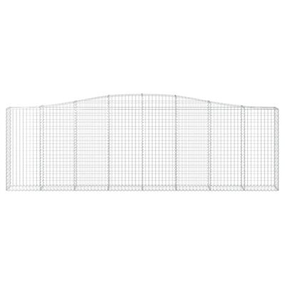 vidaXL Panier de gabions arqué 400x30x120/140 cm Fer galvanisé