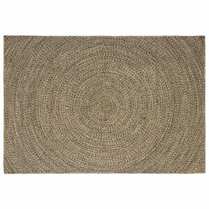 vidaXL Tapis de zone Naturel et noir 160 x 230 cm Jute