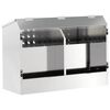 vidaXL Distributeur pour lapins Argent 64.5 x 25.5 x 45.5 cm