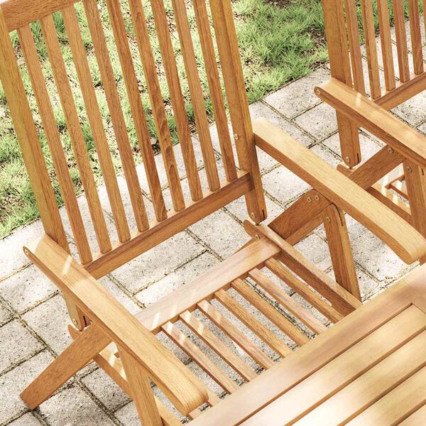 vidaXL Chaises pliables de jardin lot de 2 Bois solide d'acacia Marron