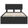vidaXL Cadre de lit avec tiroir Noir 120 x 200 cm Bois d&rsquo;ing&eacute;nierie