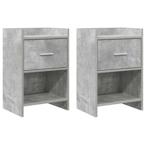 vidaXL Tables de chevet 2 pcs Gris b&eacute;ton 40 x 30 x 60 cm