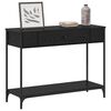 vidaXL Table console Chêne noir 100 x 34.5 x 75 cm Bois d'ingénierie