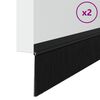 vidaXL Brosses de porte adh&eacute;sives 2 pcs Noir 100 cm