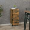 vidaXL Buffet Chêne fumé 34,5x34x90 cm Bois d'ingénierie