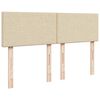 vidaXL Sommier &agrave; lattes de lit avec matelas Cr&egrave;me 140x200 cm Tissu