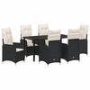 vidaXL Ensemble de salle &agrave; manger pour jardin 7 pcs Noir polyrotin