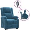 vidaXL Fauteuil Bleu Velours