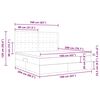 vidaXL Lit avec rangement et LED Taupe 160 x 200 cm Polyester