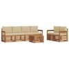 vidaXL Ensemble de canap&eacute;s d'ext&eacute;rieur 7 pc Naturel et Beige