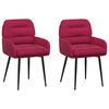 vidaXL Chaises de salle &agrave; manger 2 pc Velours Bordeaux
